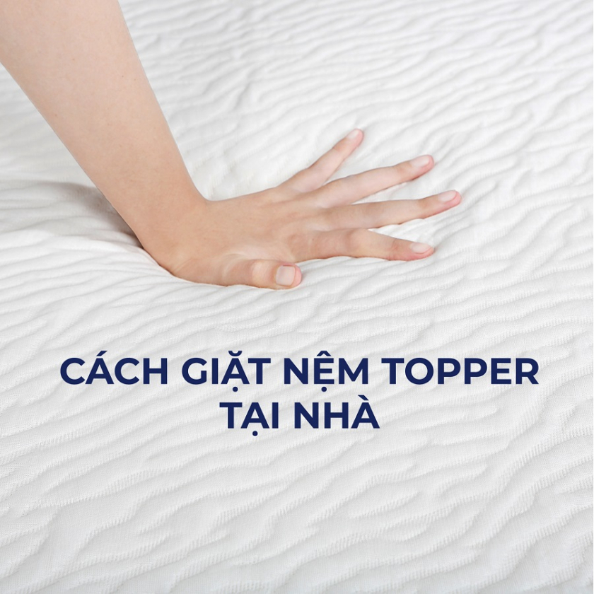 giặt nệm topper
