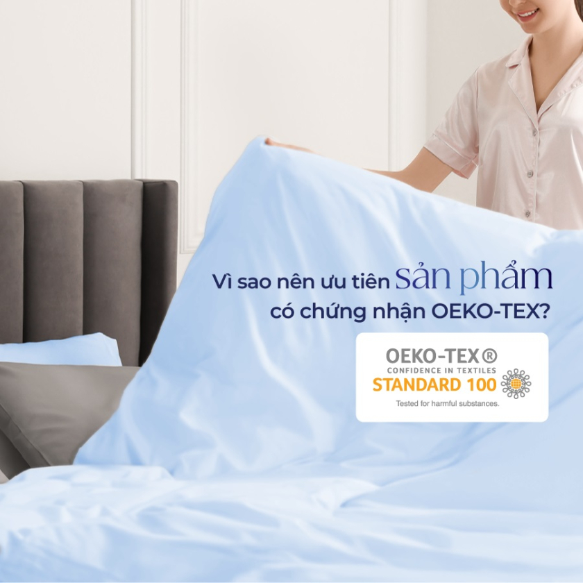 chọn drap áo gối có chứng nhận oeko-tex