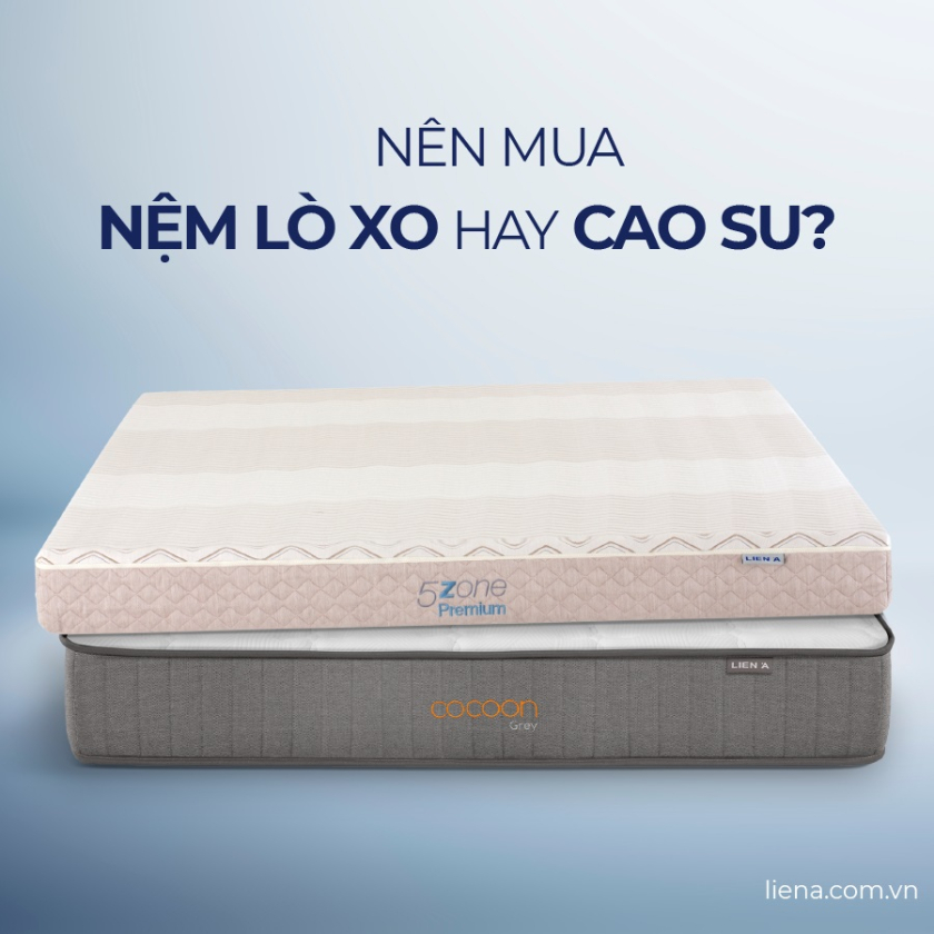 nên mua nệm lò xo hay cao su